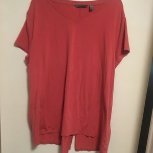 Anybody Cozy Knit Short Sleeve Split Back Tee